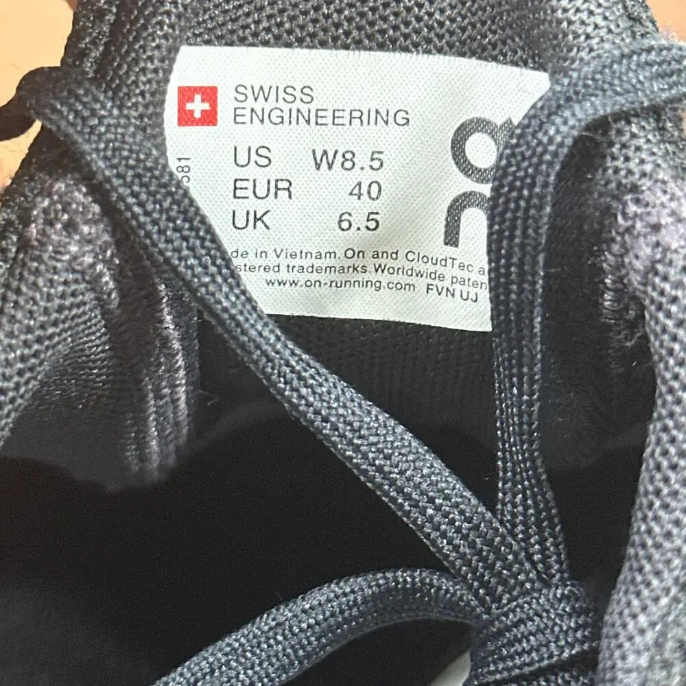 On Running Women's Sportswear Black Cloudswift Sneakers Size 8.5